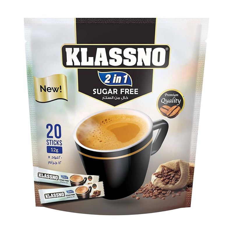 Klassno 2 in 1 (Sugar Free) Coffee & Creamer 20’s - 240gm