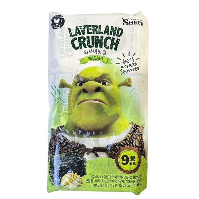 Laverland Crunch Korean Seaweed Wasabi Flavor, 40.5g