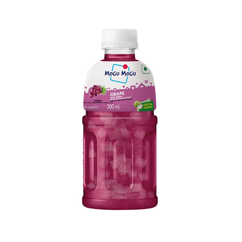 Mogu Mogu Grapes Juice Drink with Nata De Coco, 320ml